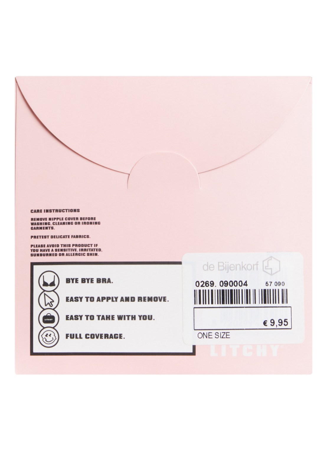 Litchy Nipple cover in 5-pack  - achterkant 2 donkerbruin