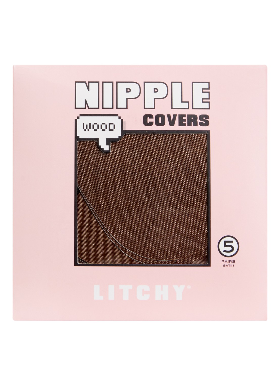 Litchy Nipple cover in 5-pack  - voorkant donkerbruin