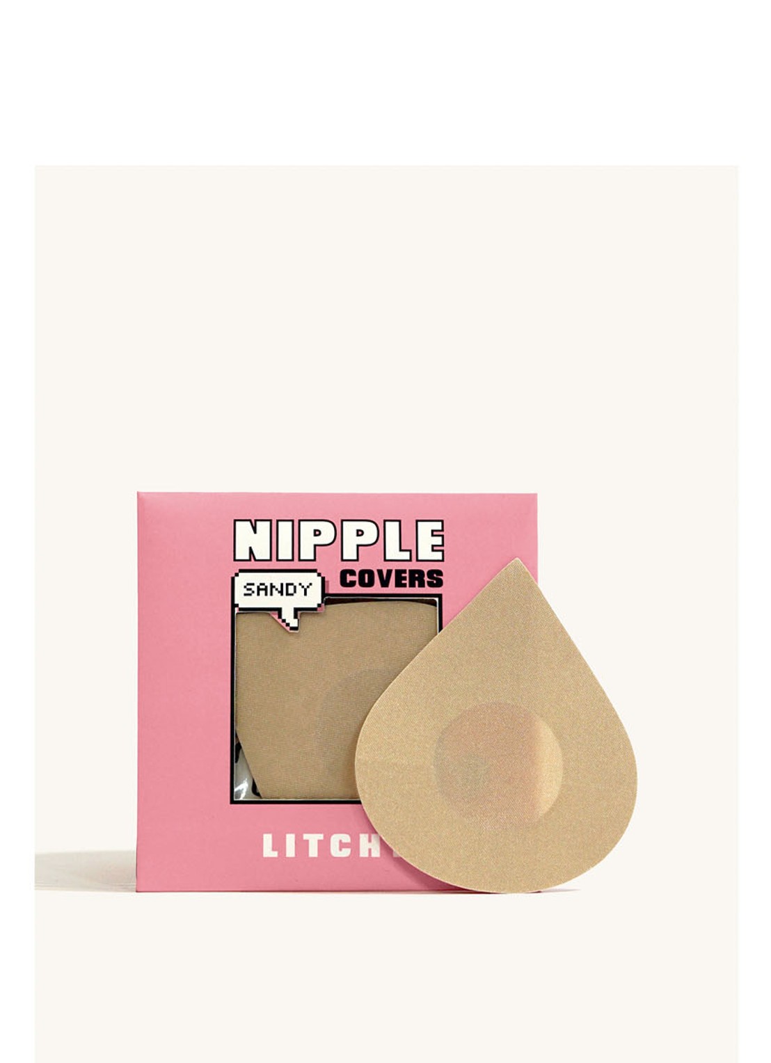Litchy Nipple Cover in 5-pack - voorkant zand