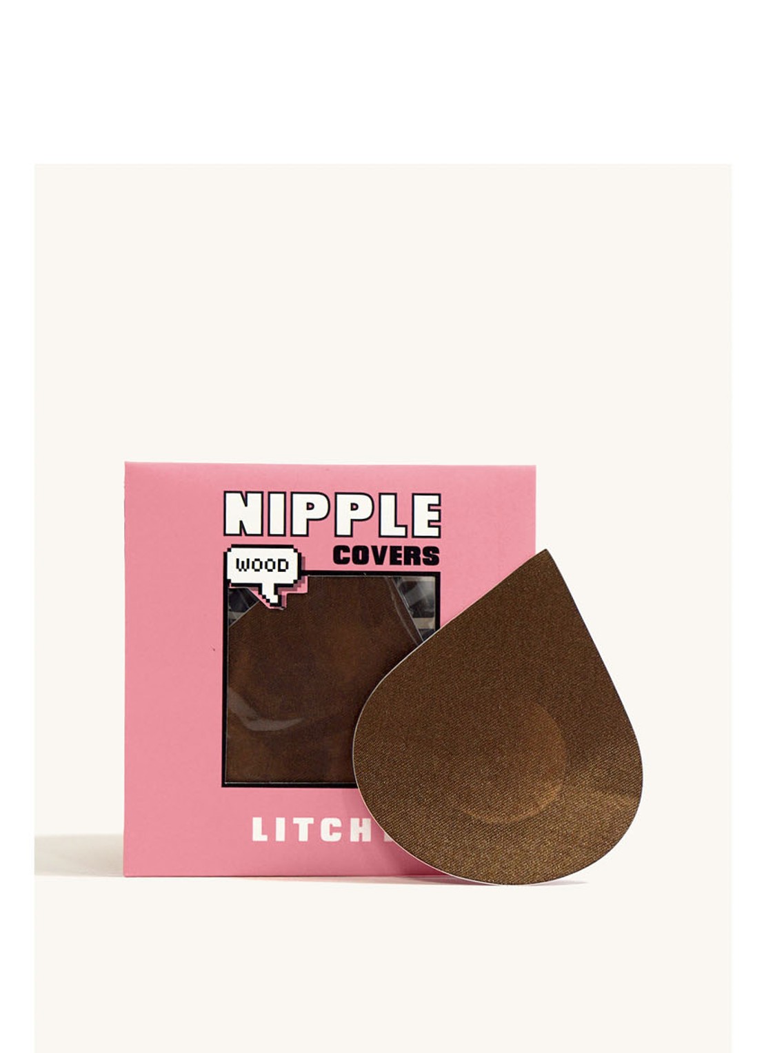 Litchy Nipple Cover in 5-pack - voorkant lichtbruin