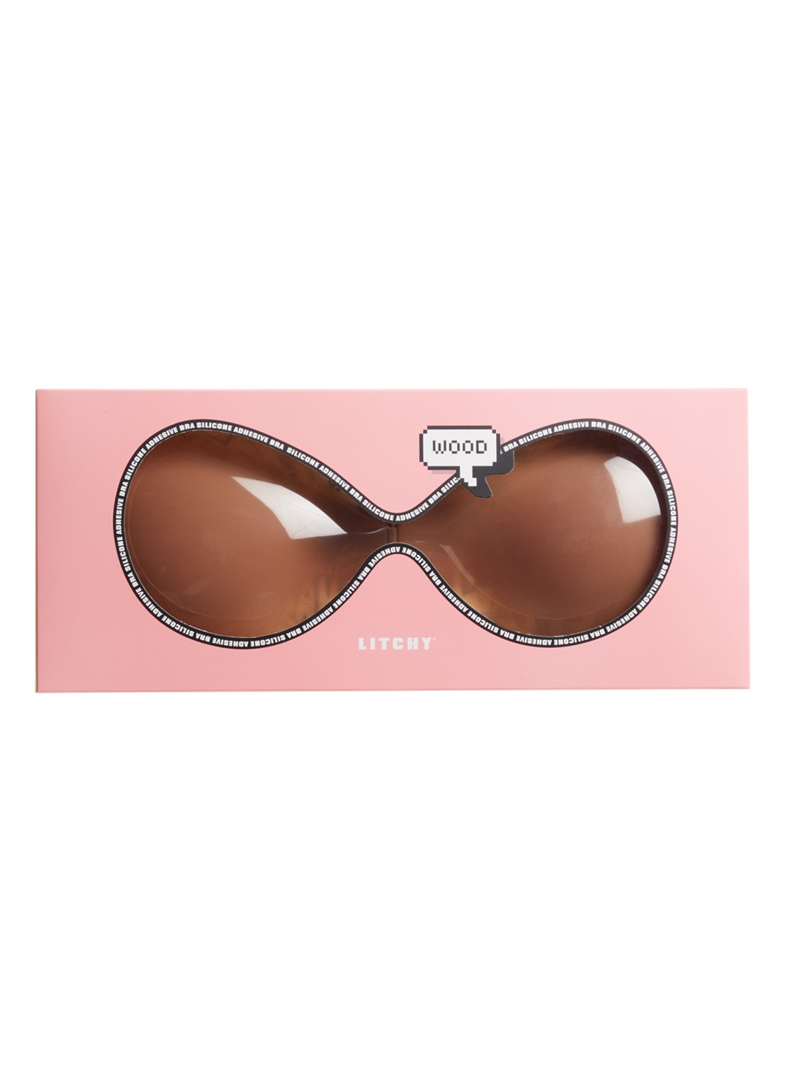 Litchy Siliconen bh  - voorkant bruin