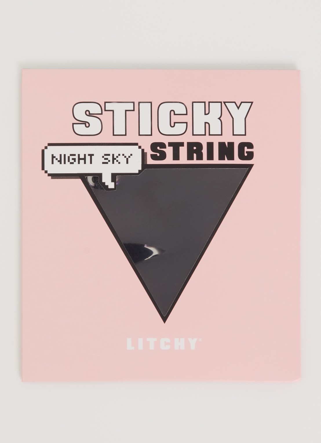Litchy Sticky plak string - voorkant zwart