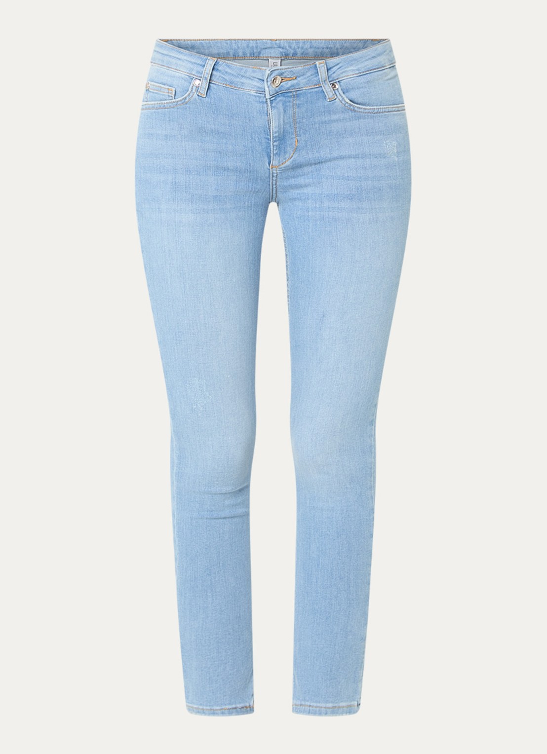 Liu Jo B.Up Divine high waist cropped skinny jeans met lichte wassing - voorkant 4 indigo