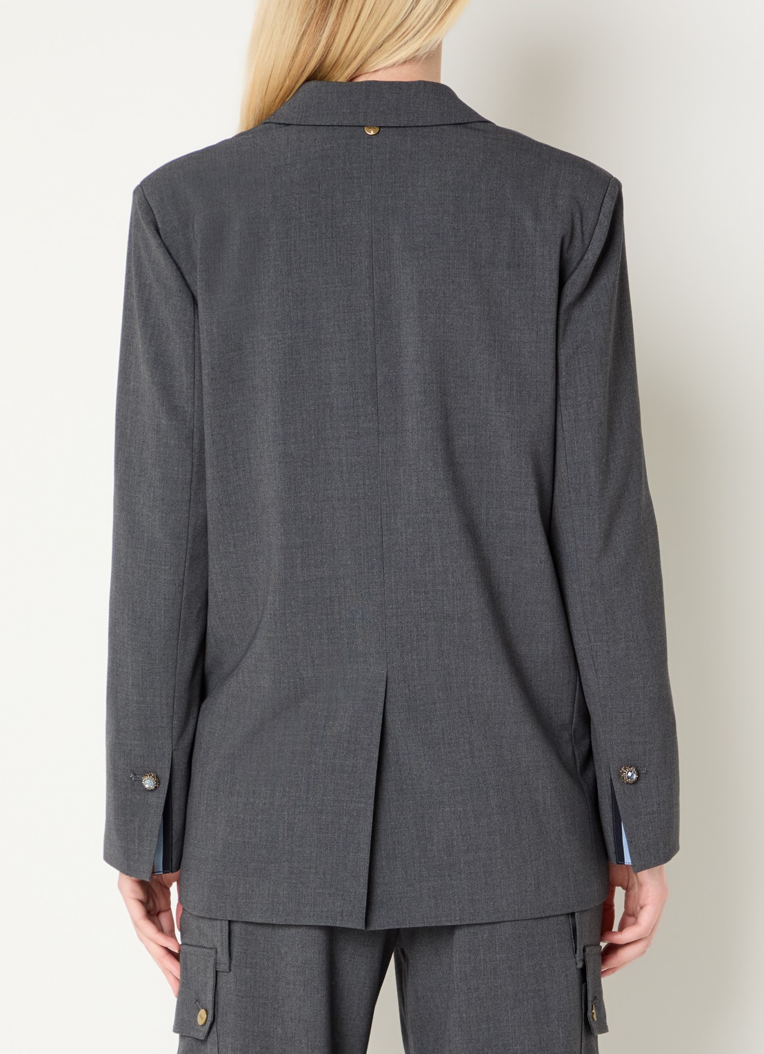 Liu Jo Blazer met klepzakken - achterkant 2 donkergrijs