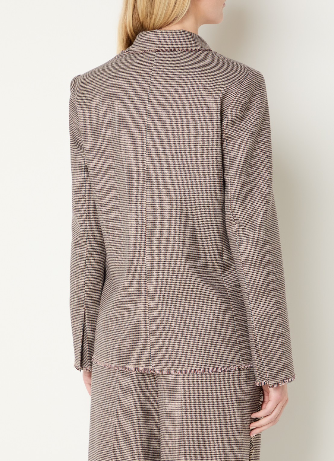 Liu Jo Blazer met pied-de-poule dessin - achterkant camel