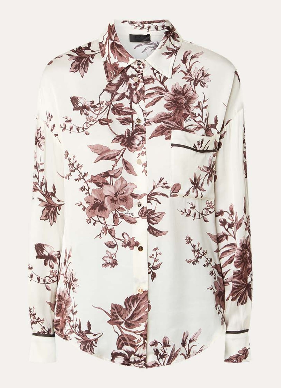 Liu Jo Blouse met bloemenprint - voorkant creme