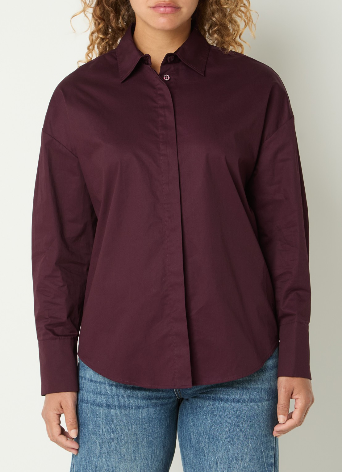 Liu Jo Blouse met cut out detail - achterkant 5 aubergine