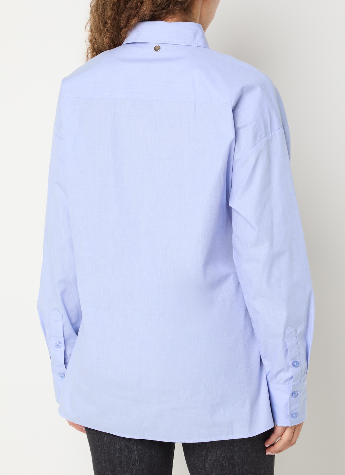 Liu Jo Blouse met kraag - achterkant 3 blauwgrijs