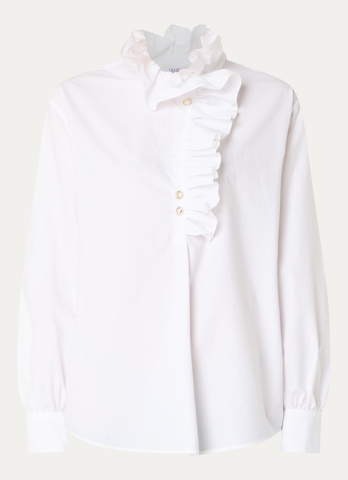 Liu Jo Blouse met opstaande kraag - voorkant 2 wit