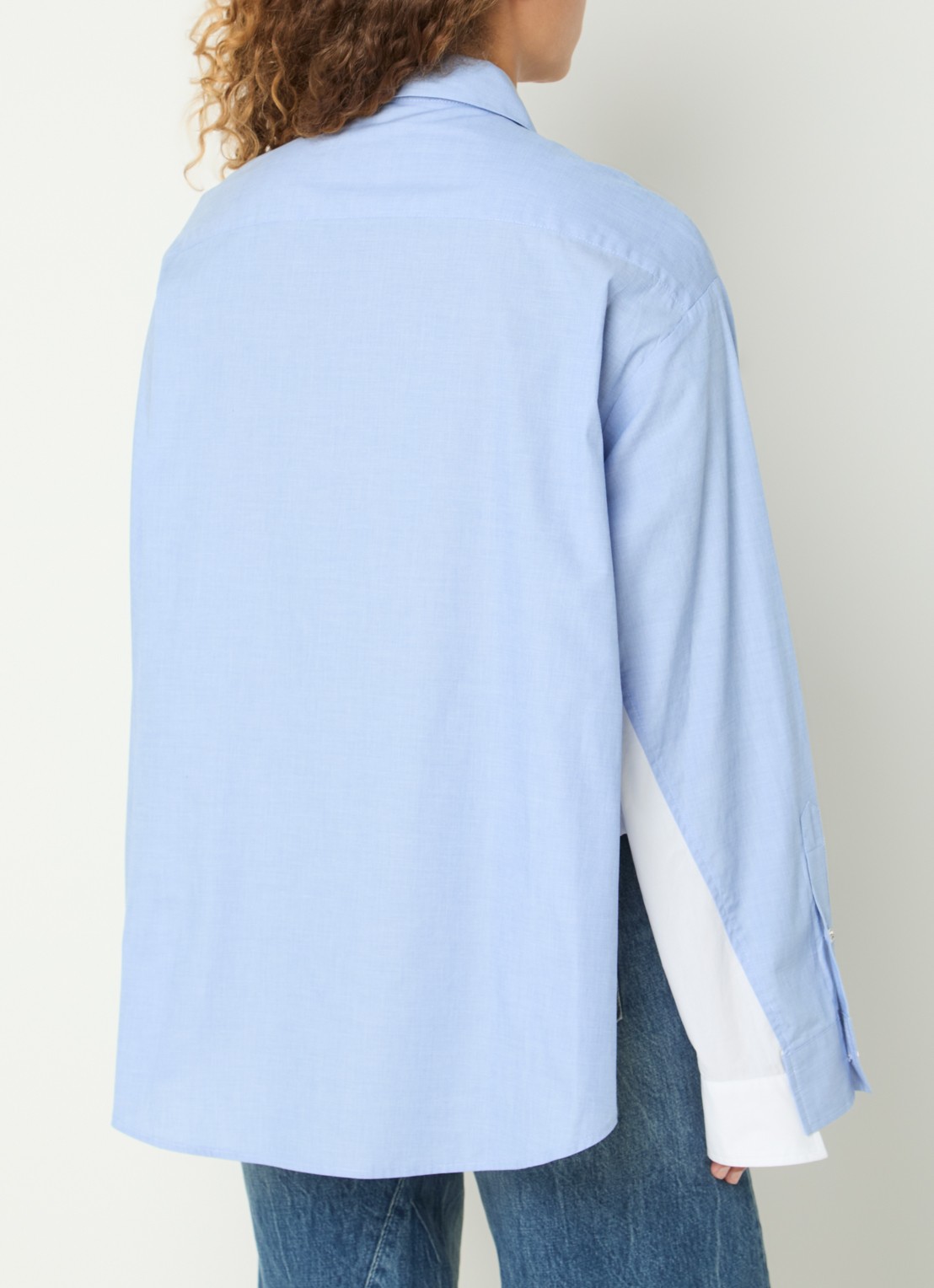 Liu Jo Blouse met split - achterkant 4 staalblauw