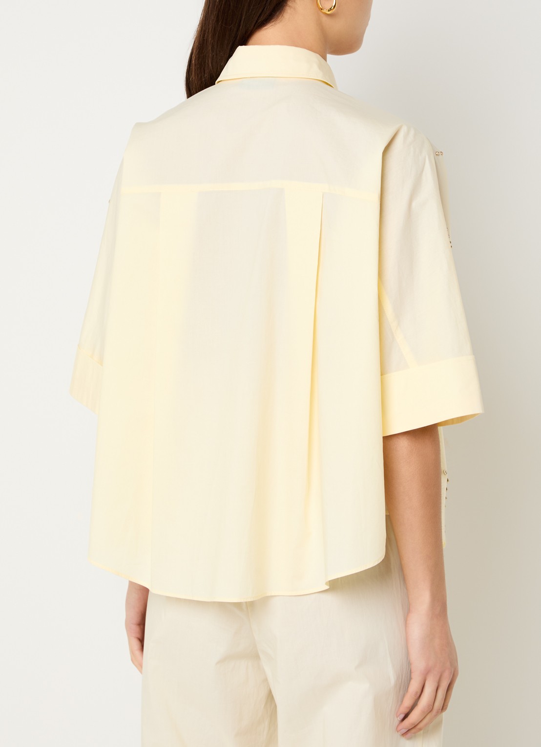 Liu Jo Blouse met strass - achterkant lichtgeel