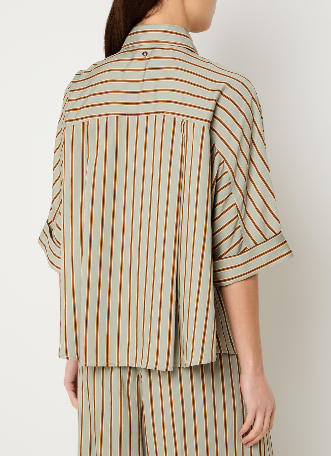 Liu Jo Blouse met streepprint - achterkant 3 lindegroen
