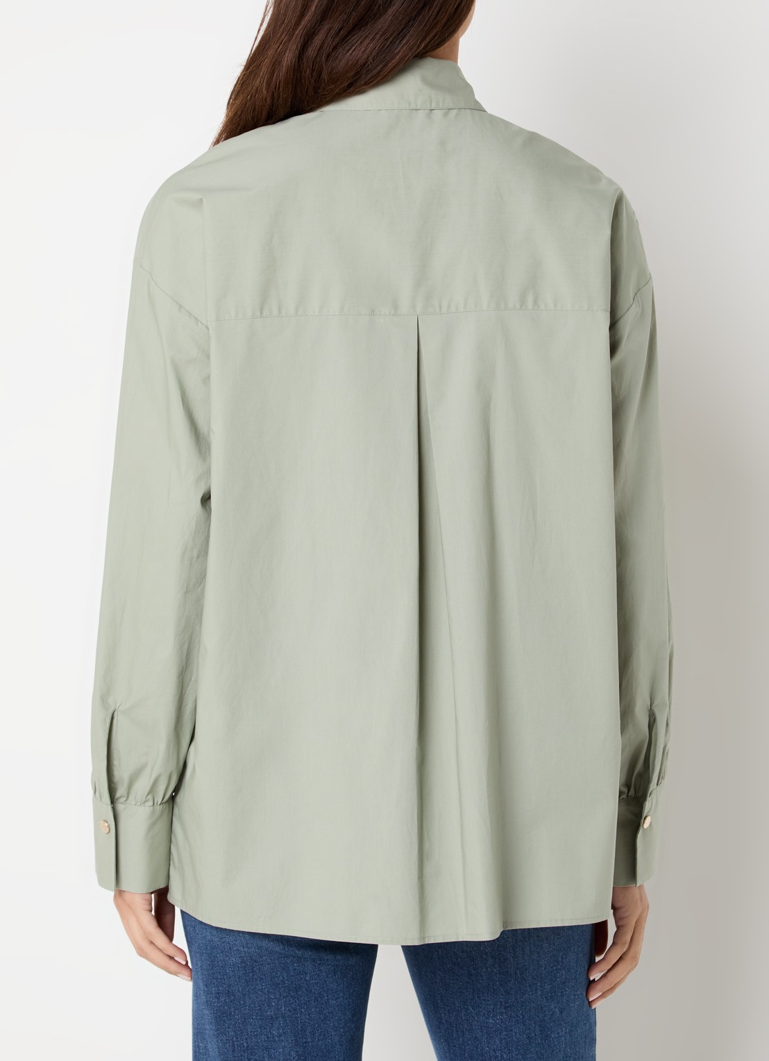 Liu Jo Camicia blouse met print en strass - achterkant 3 olijfgroen