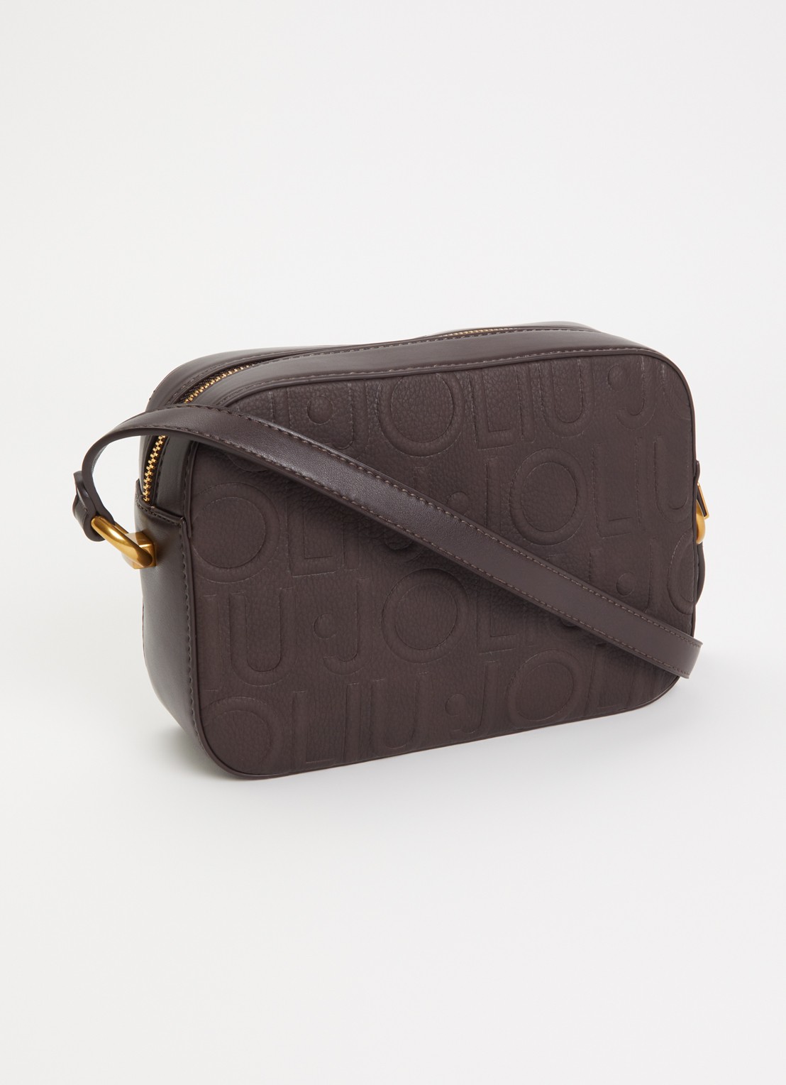 Liu Jo Crossbody tas met logoprint  - achterkant 5 donkerbruin