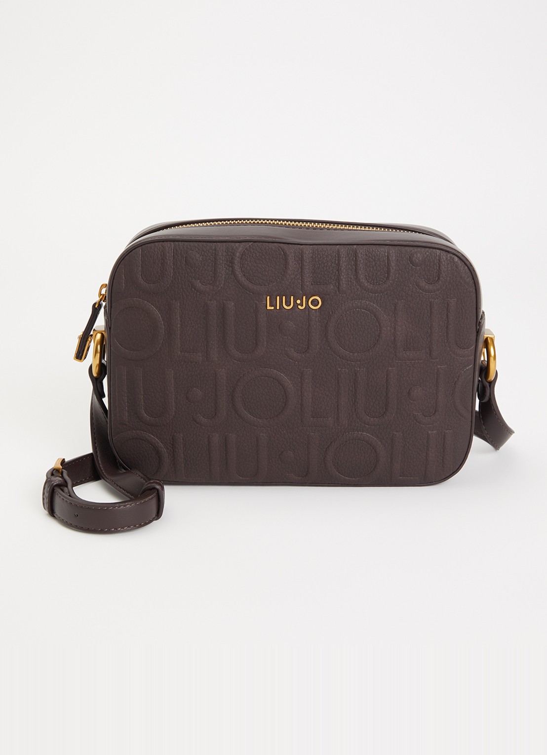 Liu Jo Crossbody tas met logoprint  - voorkant donkerbruin