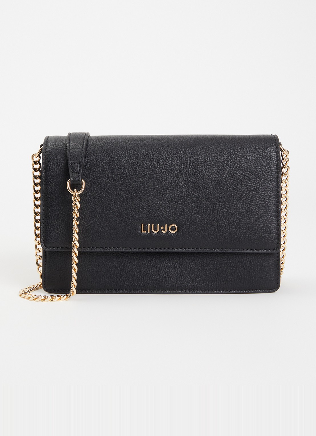 Liu Jo Crossbodytas met logo  - voorkant 5 zwart