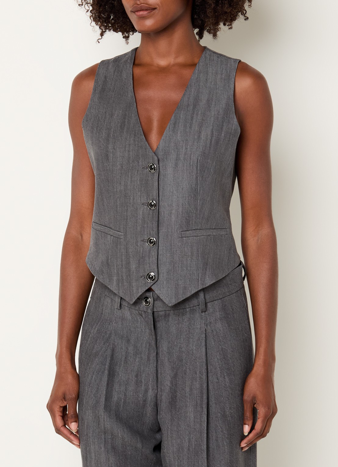 Liu Jo Gilet   - detail 3 donkergrijs