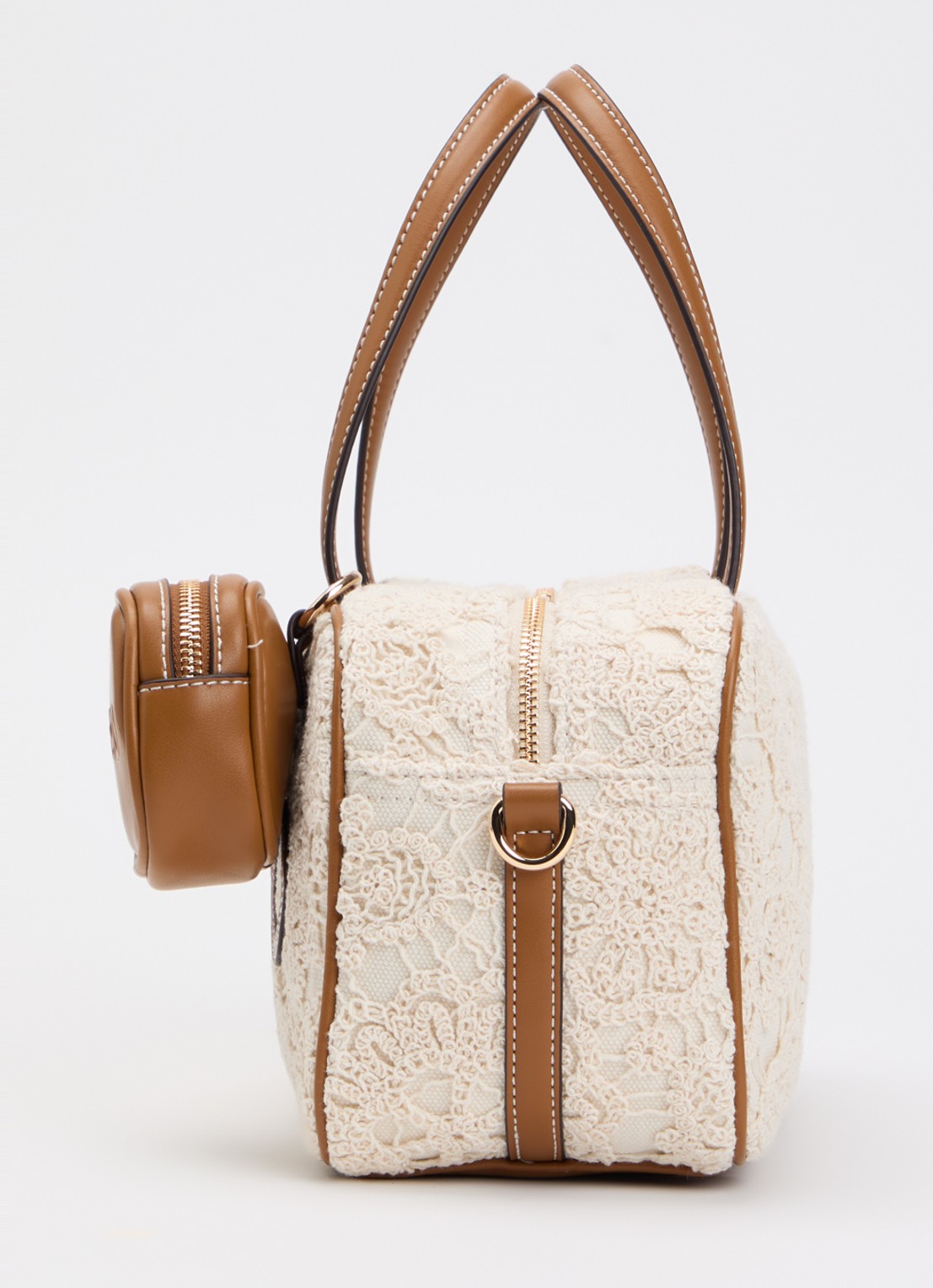 Liu Jo Handtas met logo en afneembare schouderriem - detail 4 creme