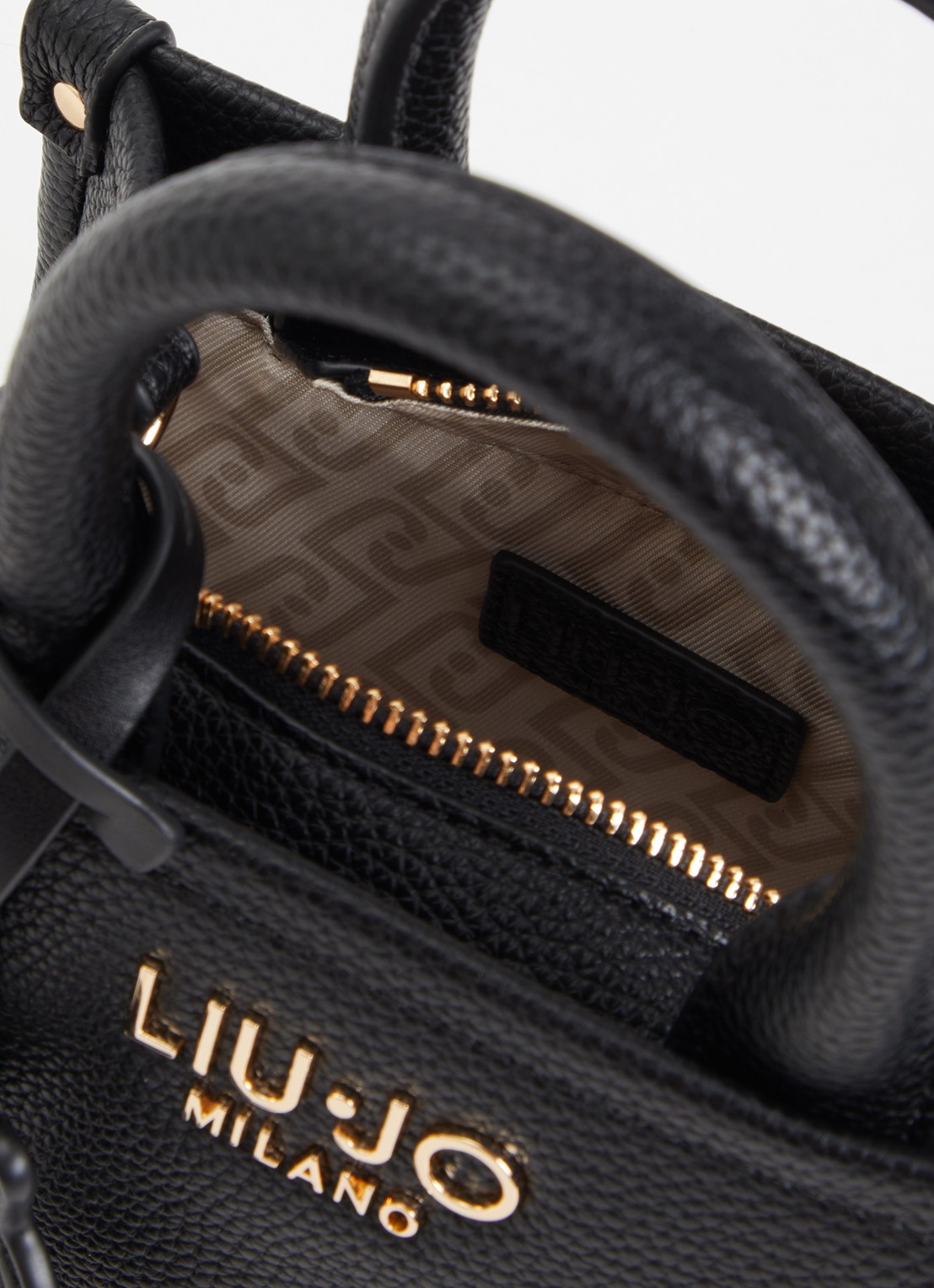 Liu Jo Handtas met tasbedel en logo  - detail 2 zwart