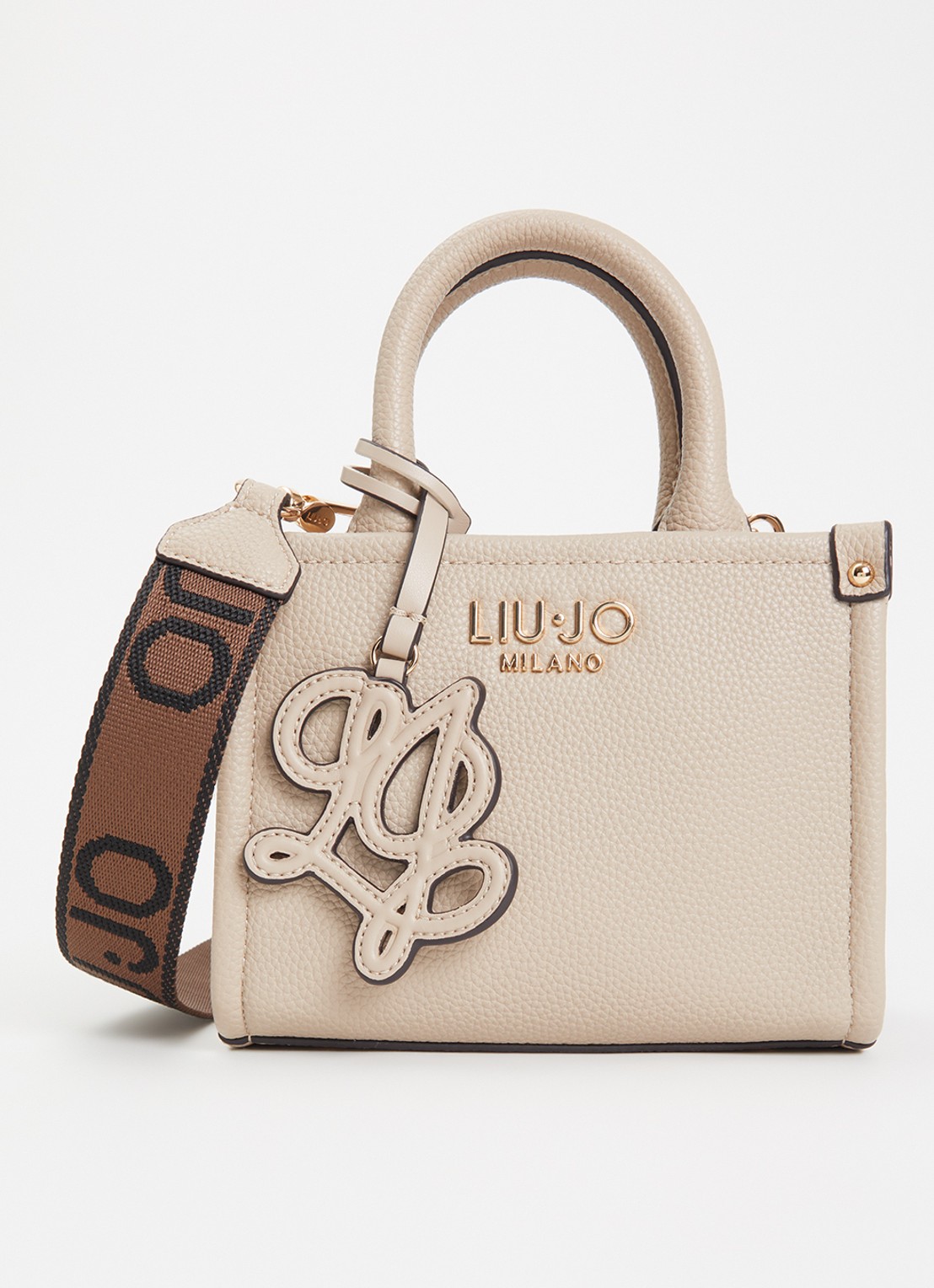 Liu Jo Handtas met tasbedel en logo  - voorkant creme