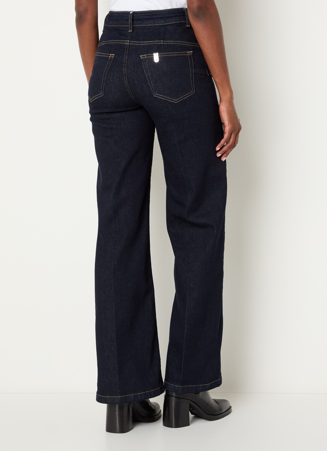 Liu Jo High waist flared fit jeans met gekleurde wassing - achterkant 3 wit
