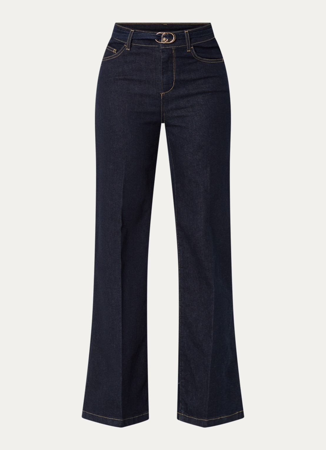 Liu Jo High waist flared fit jeans met gekleurde wassing - voorkant 4 wit