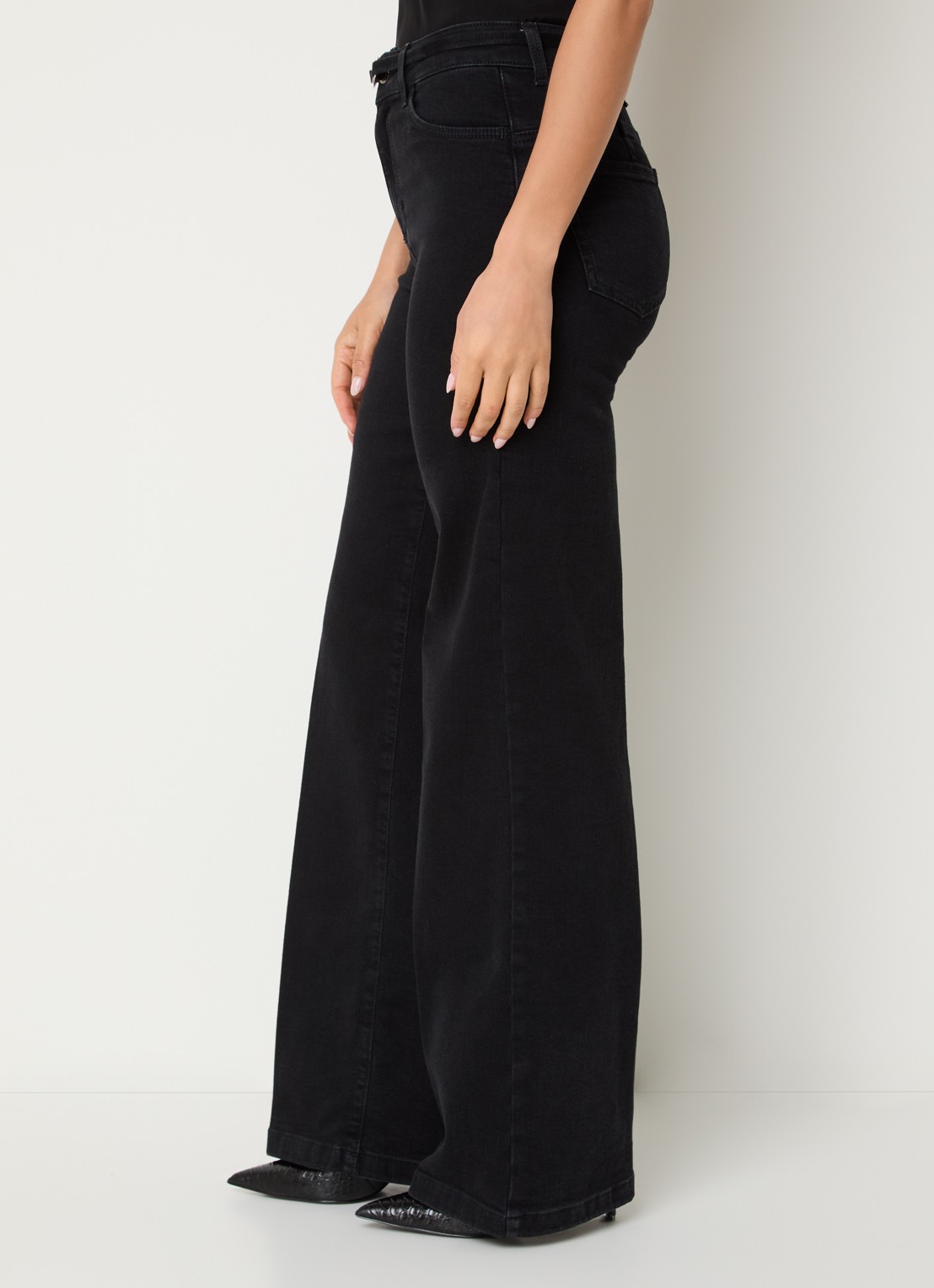 Liu Jo High waist flared fit jeans met gekleurde wassing - detail 5 zwart