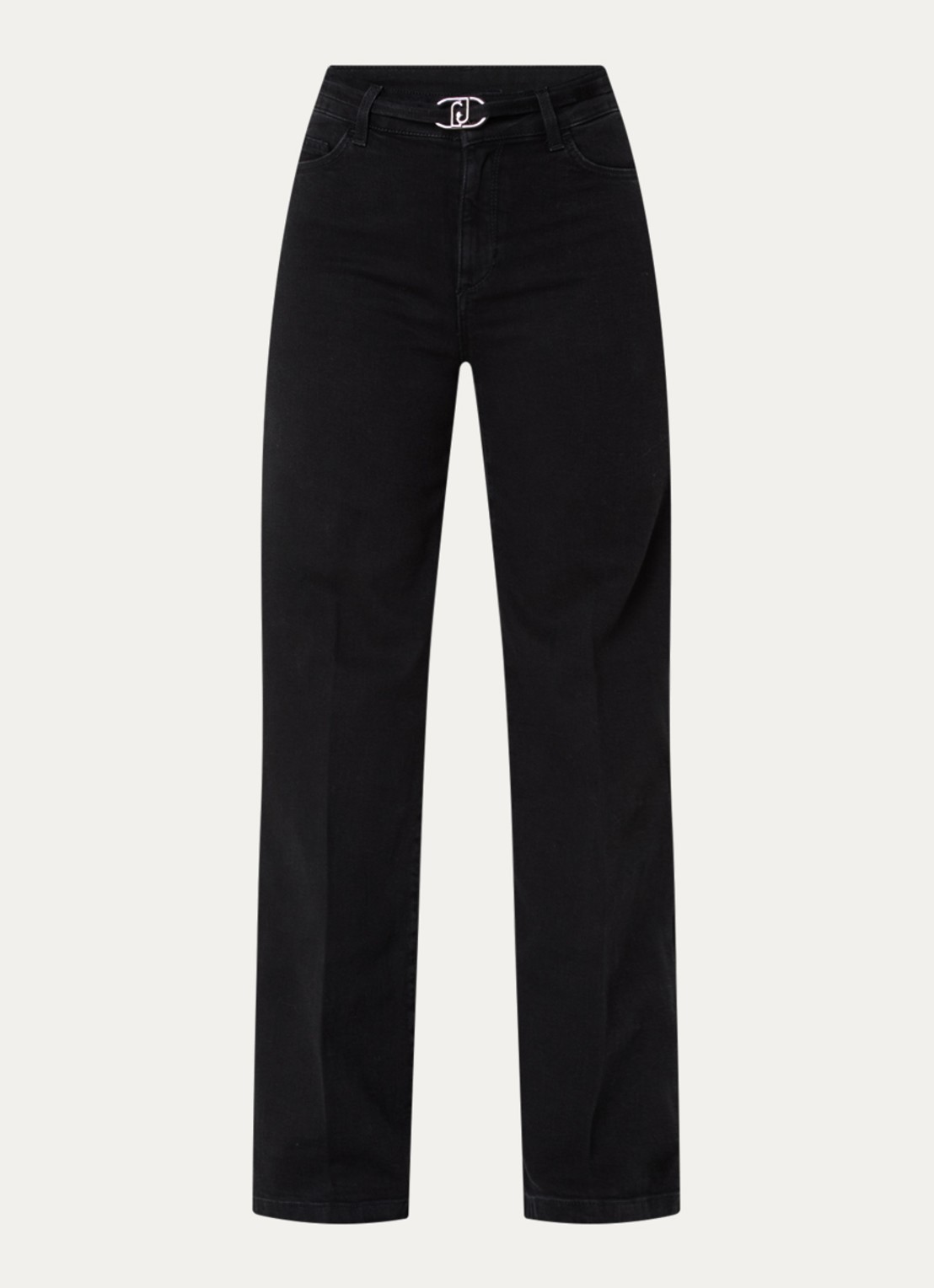 Liu Jo High waist flared fit jeans met gekleurde wassing - voorkant zwart