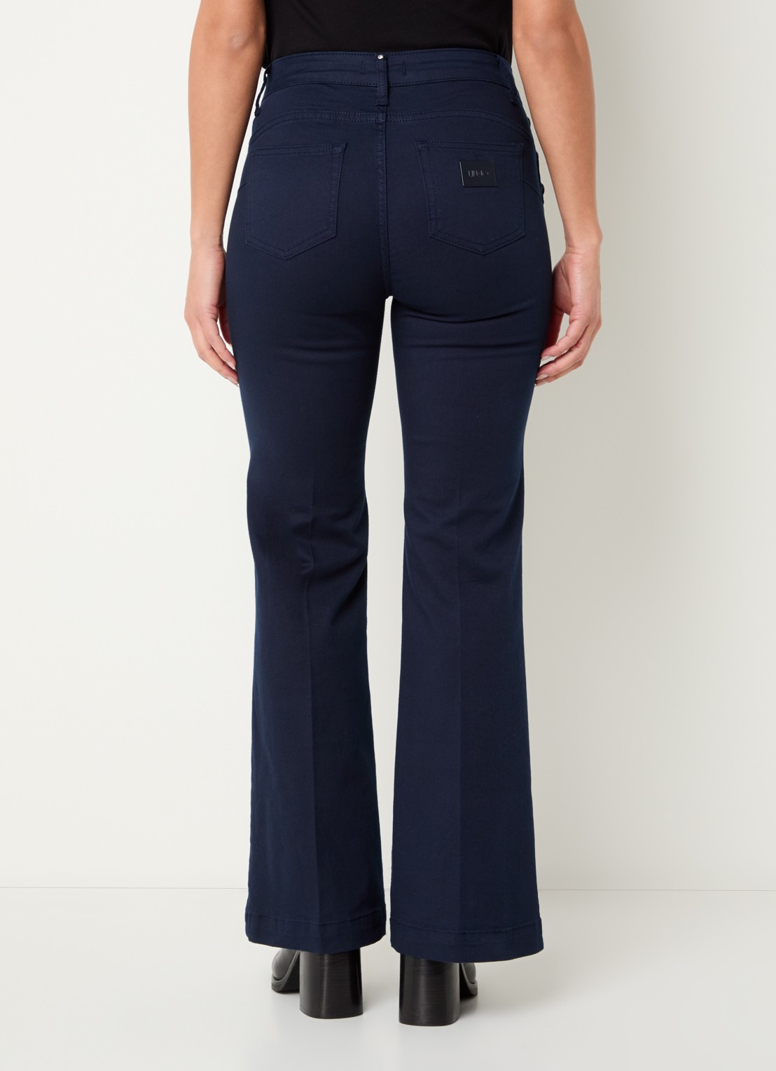 Liu Jo High waist flared fit pantalon met steekzakken - achterkant 4 wit