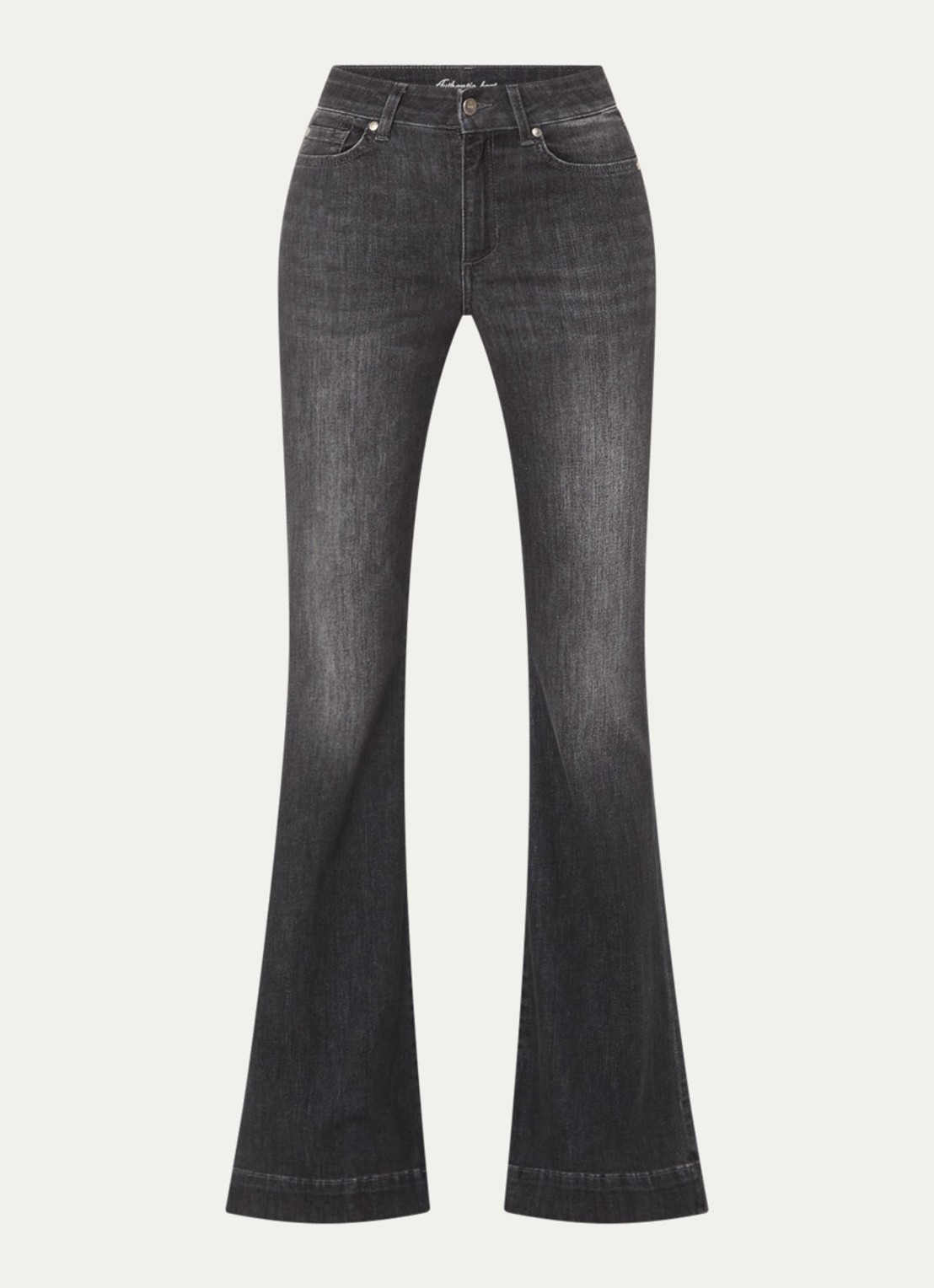 Liu Jo High waist flared jeans met gekleurde wassing - voorkant 4 antraciet
