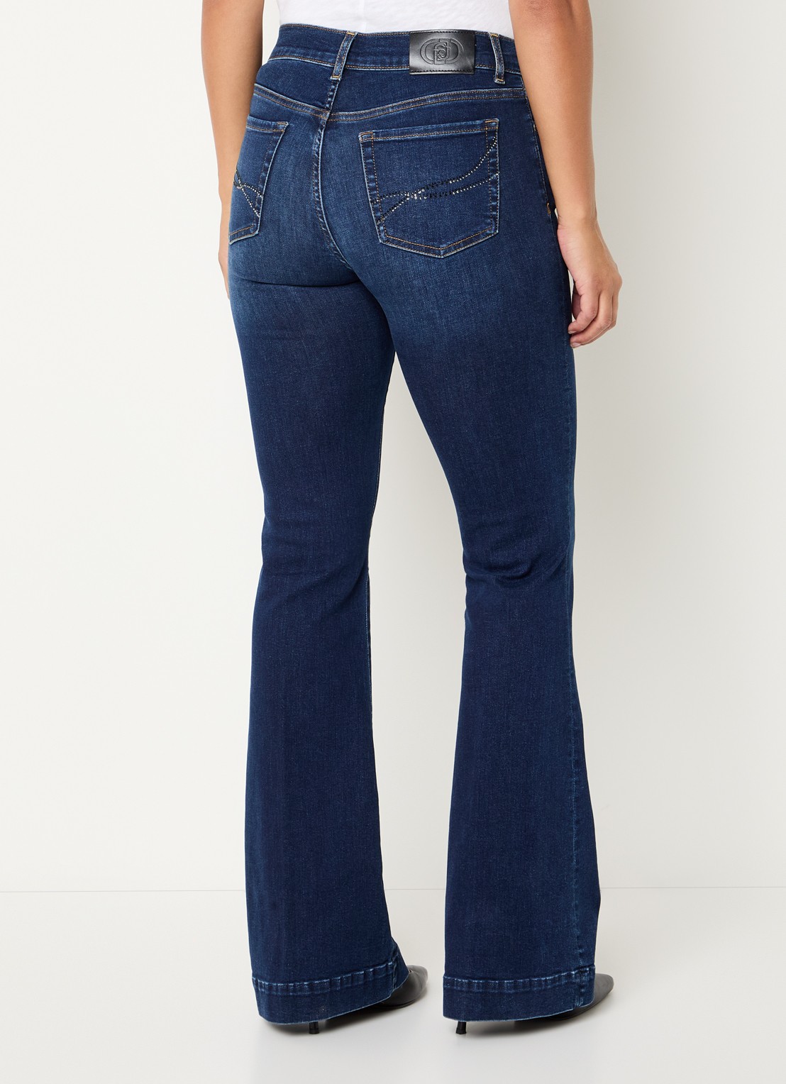 Liu Jo High waist flared jeans met steekzakken - achterkant blauw