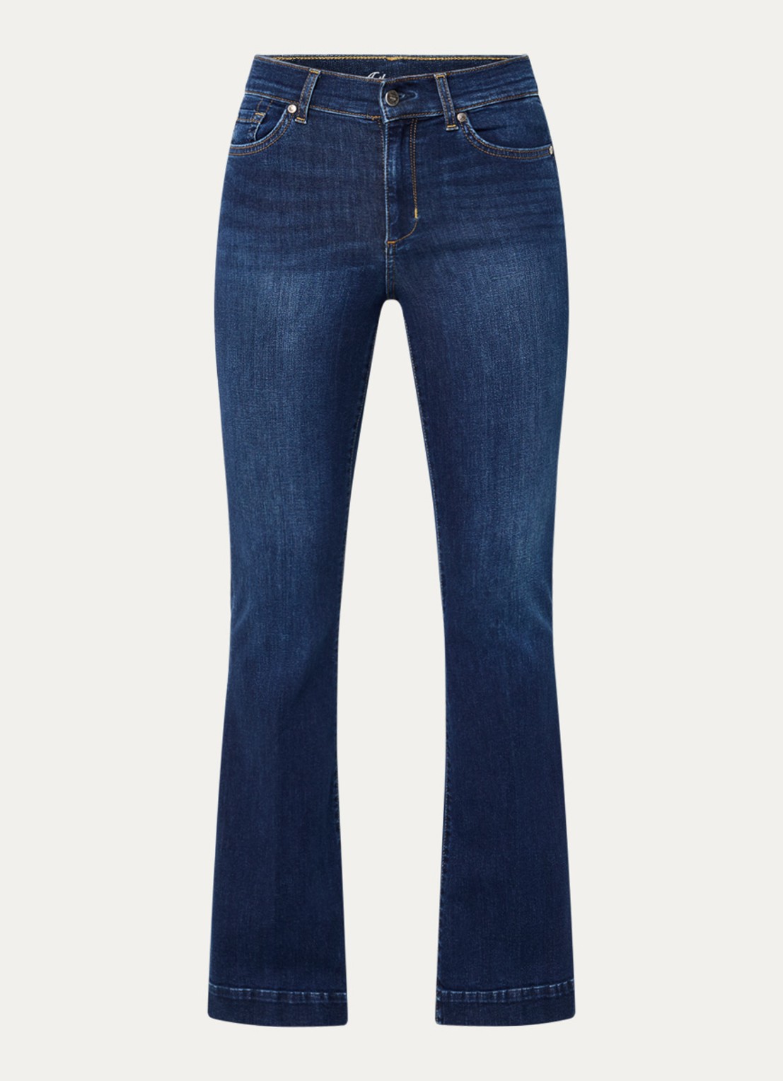 Liu Jo High waist flared jeans met steekzakken - voorkant 4 blauw