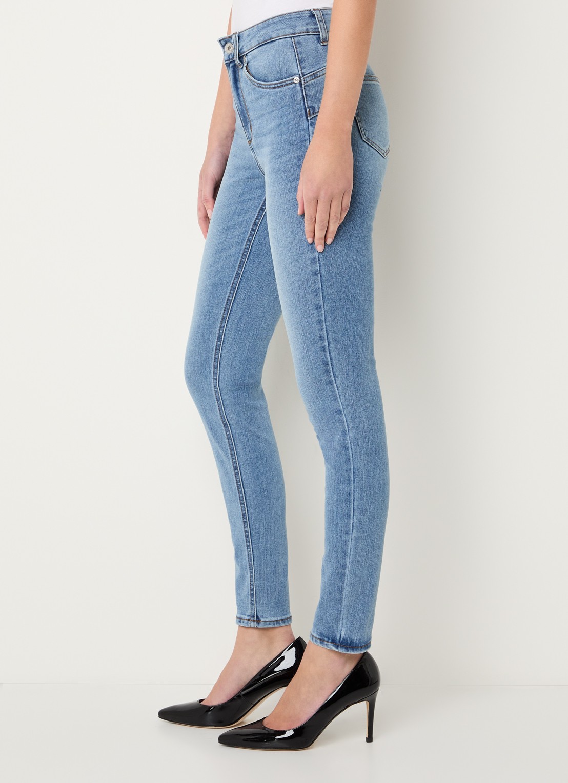 Liu Jo High waist skinny fit jeans met lichte wassing - detail 3 indigo