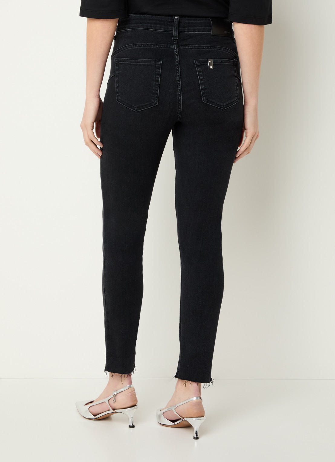 Liu Jo High waist skinny jeans  met gekleurde wassing - achterkant 3 zwart
