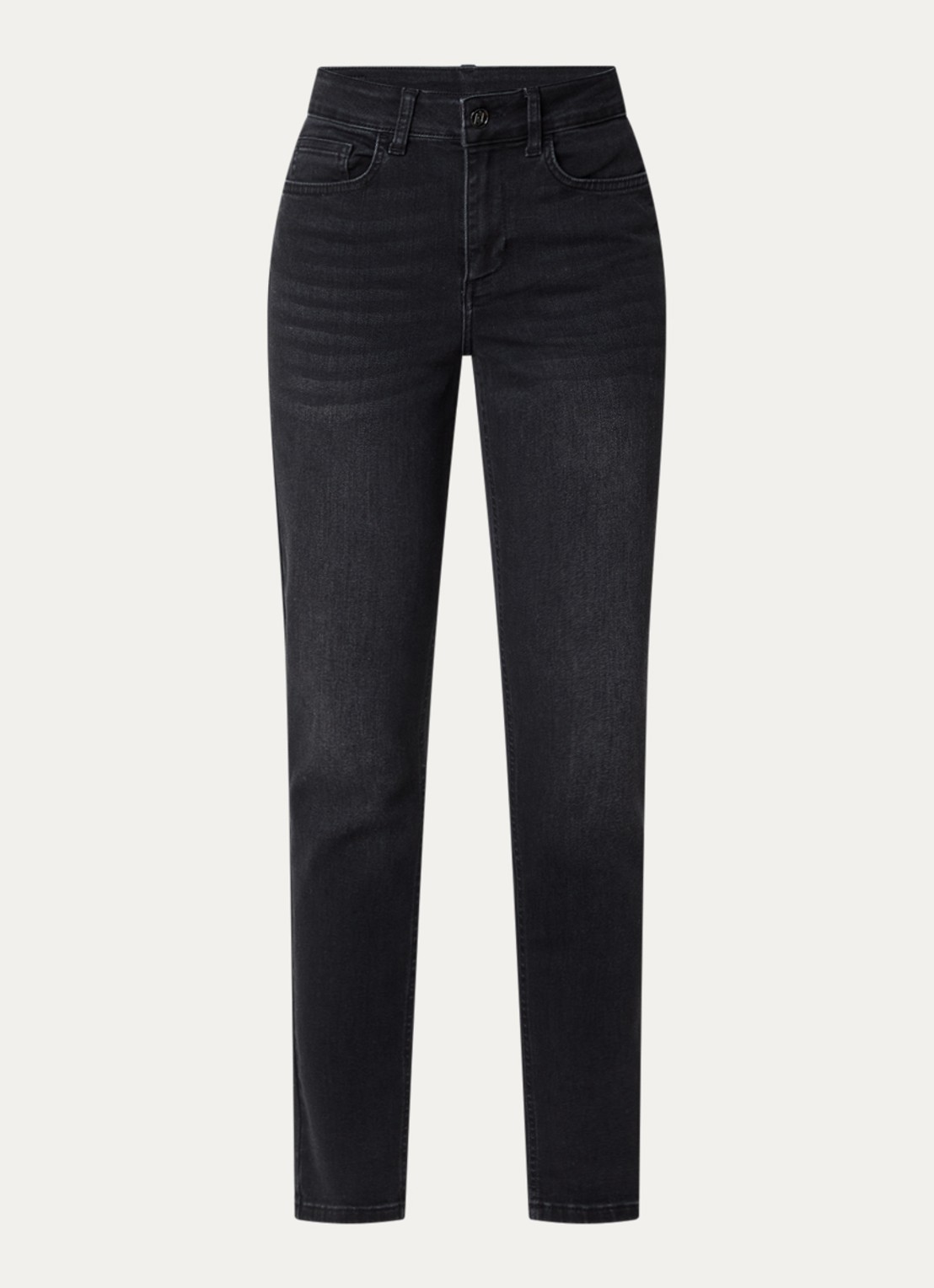 Liu Jo High waist skinny jeans met gekleurde wassing - voorkant 4 zwart