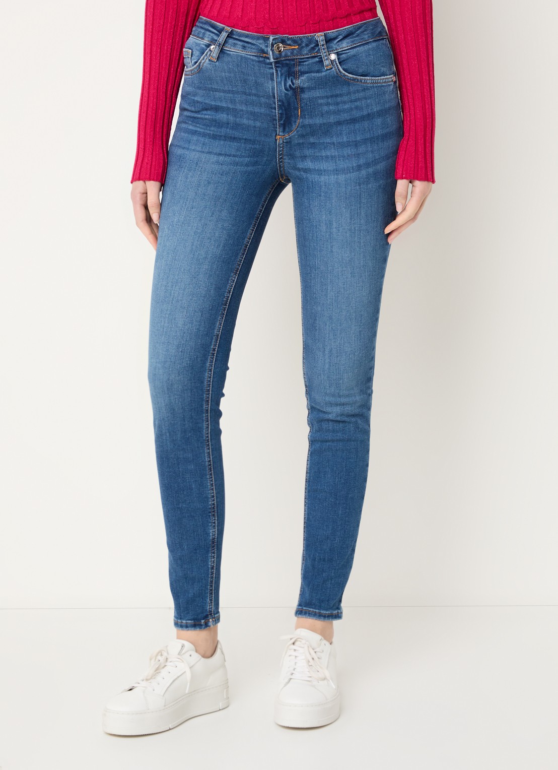 Liu Jo High waist skinny jeans met medium wassing - detail 4 indigo