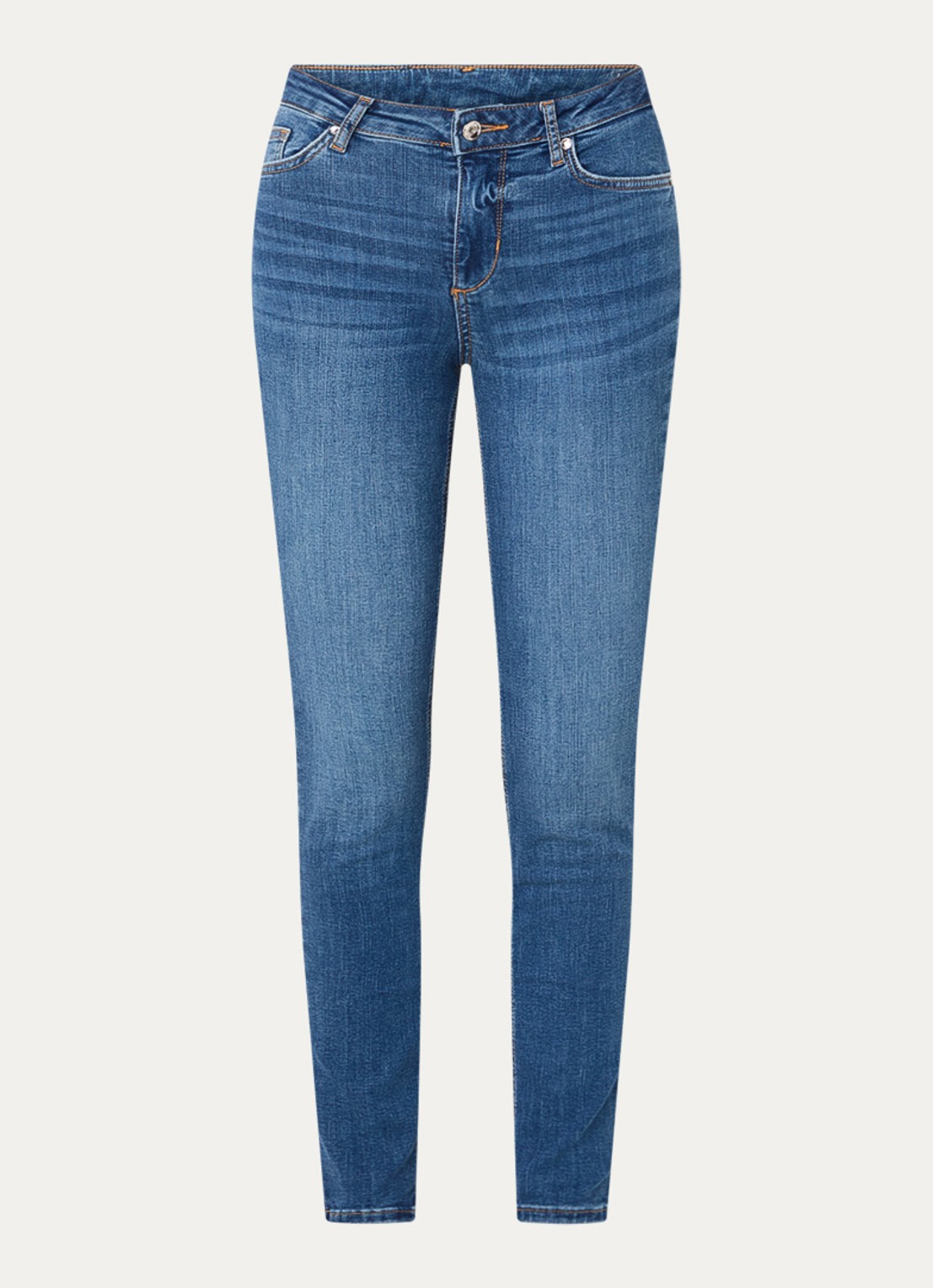 Liu Jo High waist skinny jeans met medium wassing - voorkant indigo