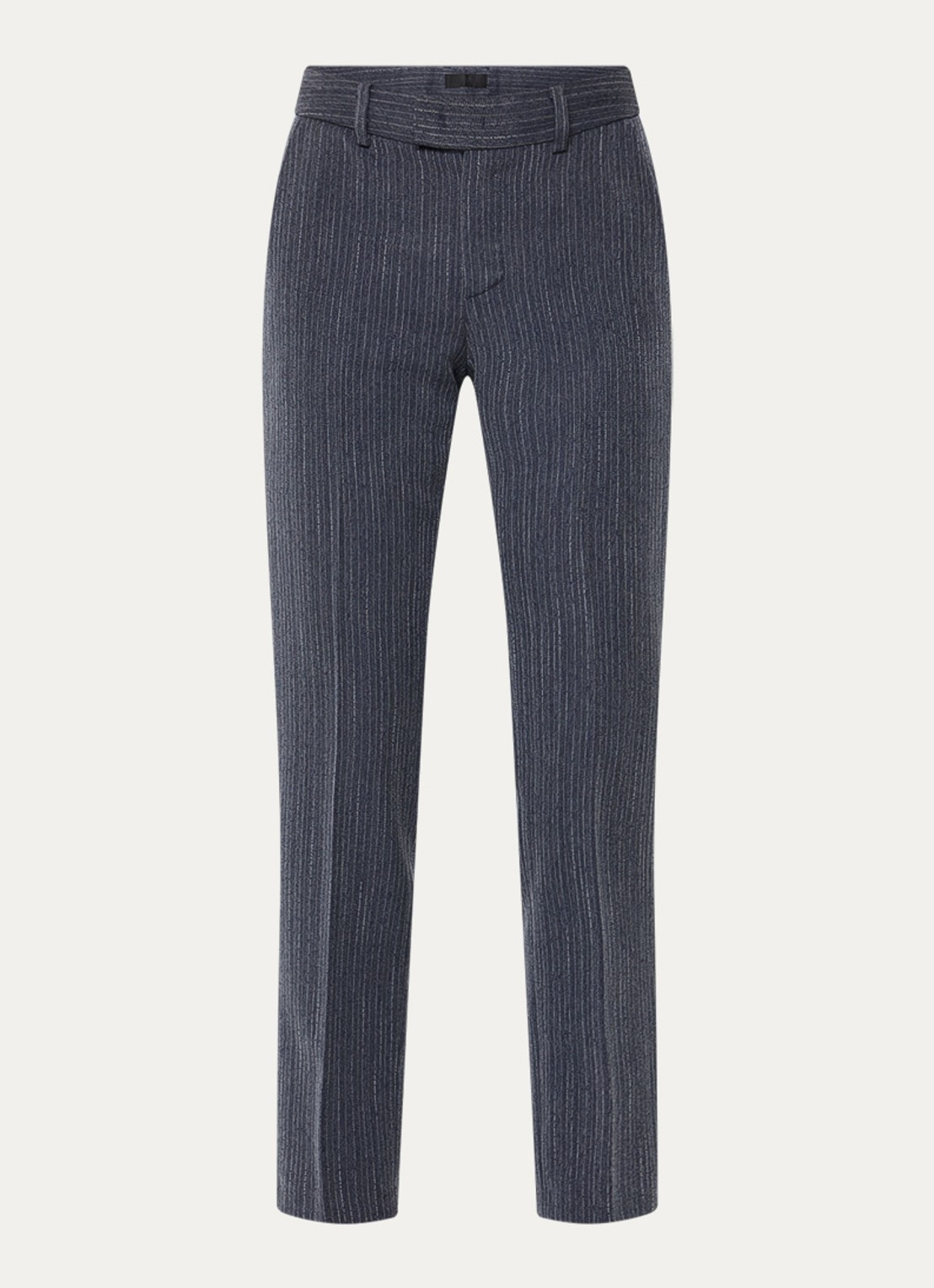 Liu Jo High waist slim fit pantalon met krijtstreep - voorkant indigo