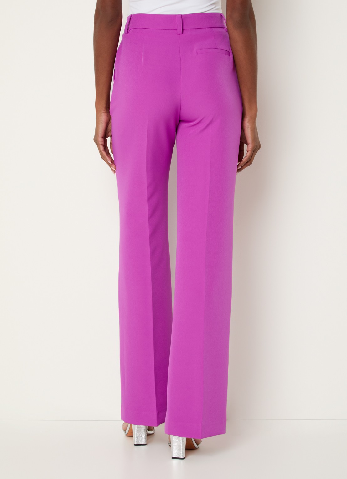 Liu Jo High waist straight fit pantalon met steekzakken - achterkant 2 violet