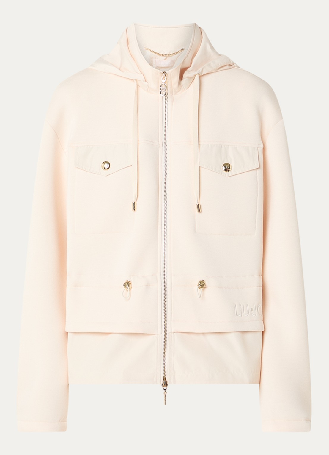 Liu Jo Jack met capuchon en klepzakken - voorkant creme