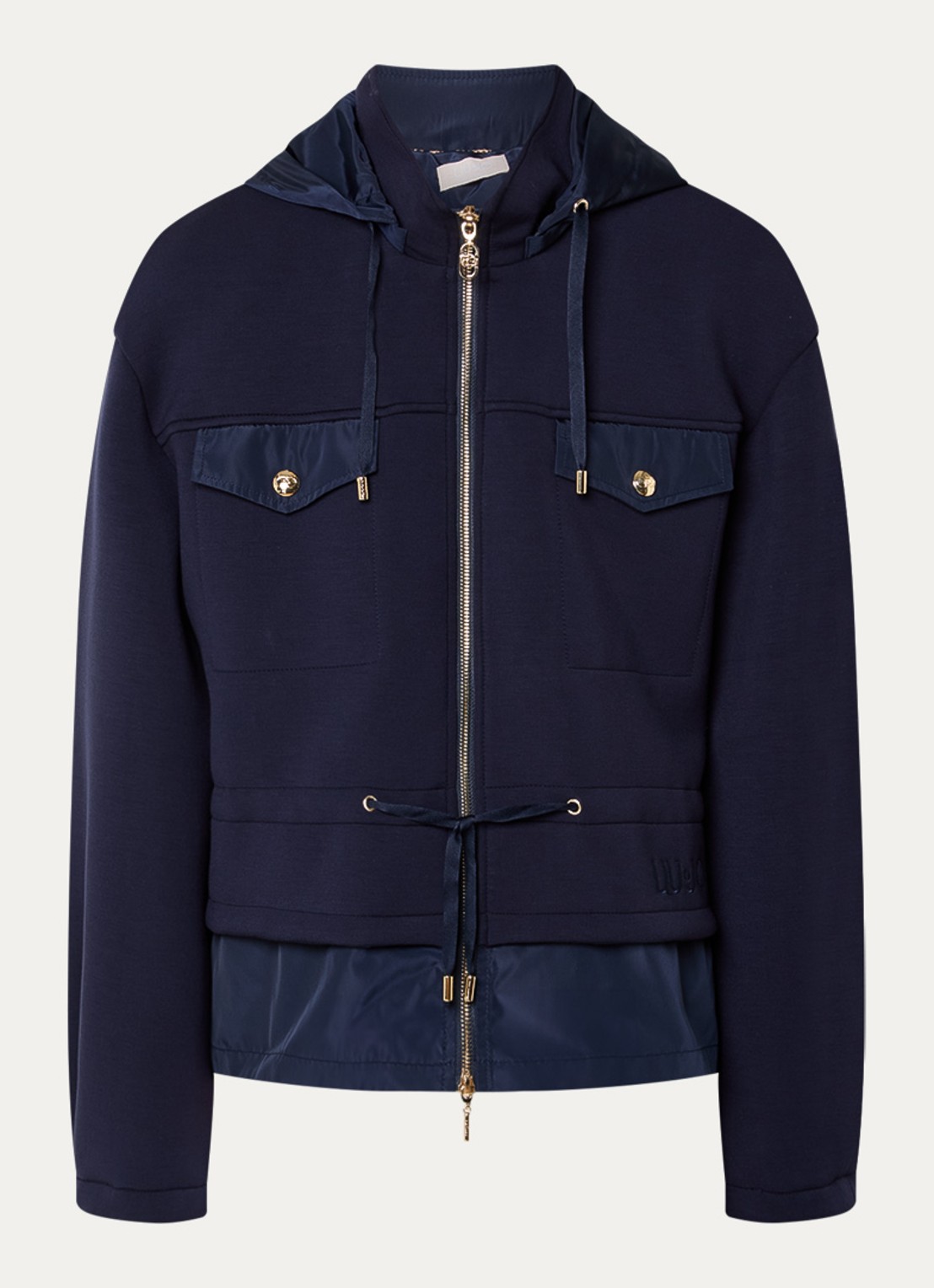 Liu Jo Jack met capuchon en klepzakken - voorkant 3 donkerblauw