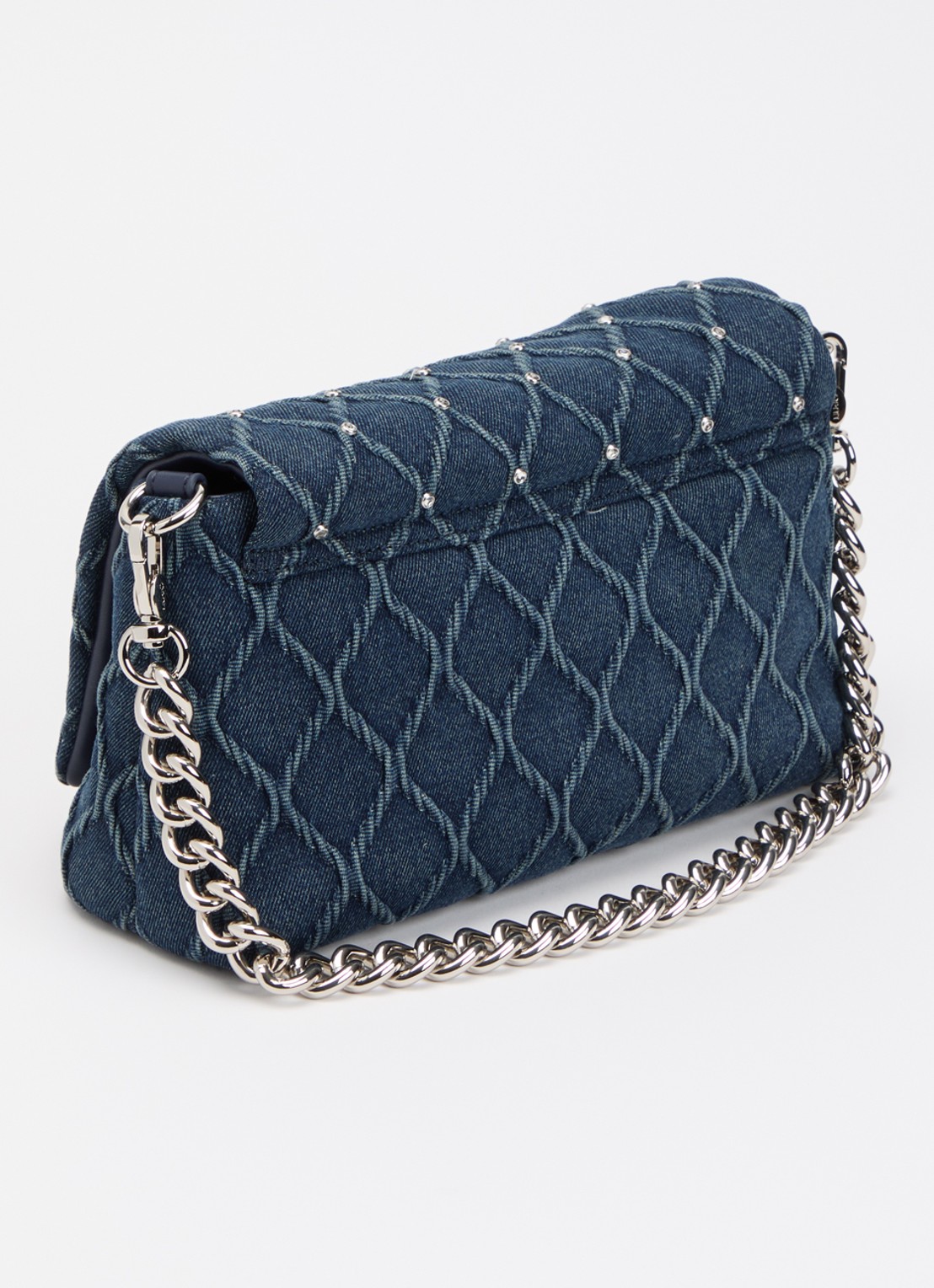 Liu Jo La puffy schoudertas van denim met afneembare schouderriem  - achterkant 4 indigo