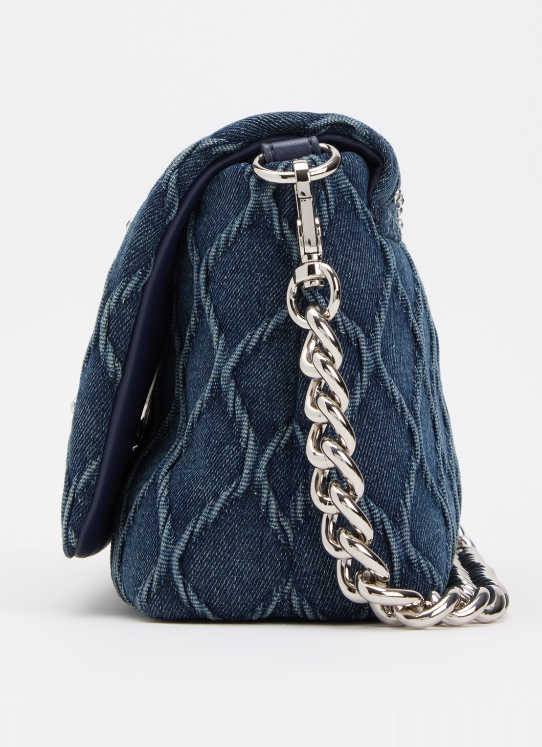 Liu Jo La puffy schoudertas van denim met afneembare schouderriem  - detail 2 indigo