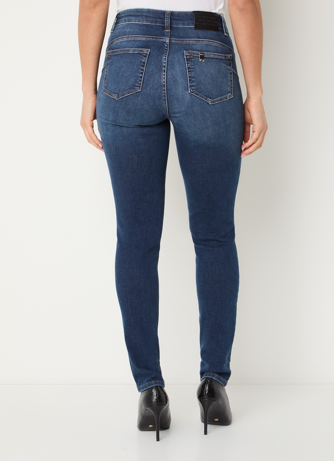 Liu Jo Low waist skinny fit jeans met medium wassing - achterkant indigo