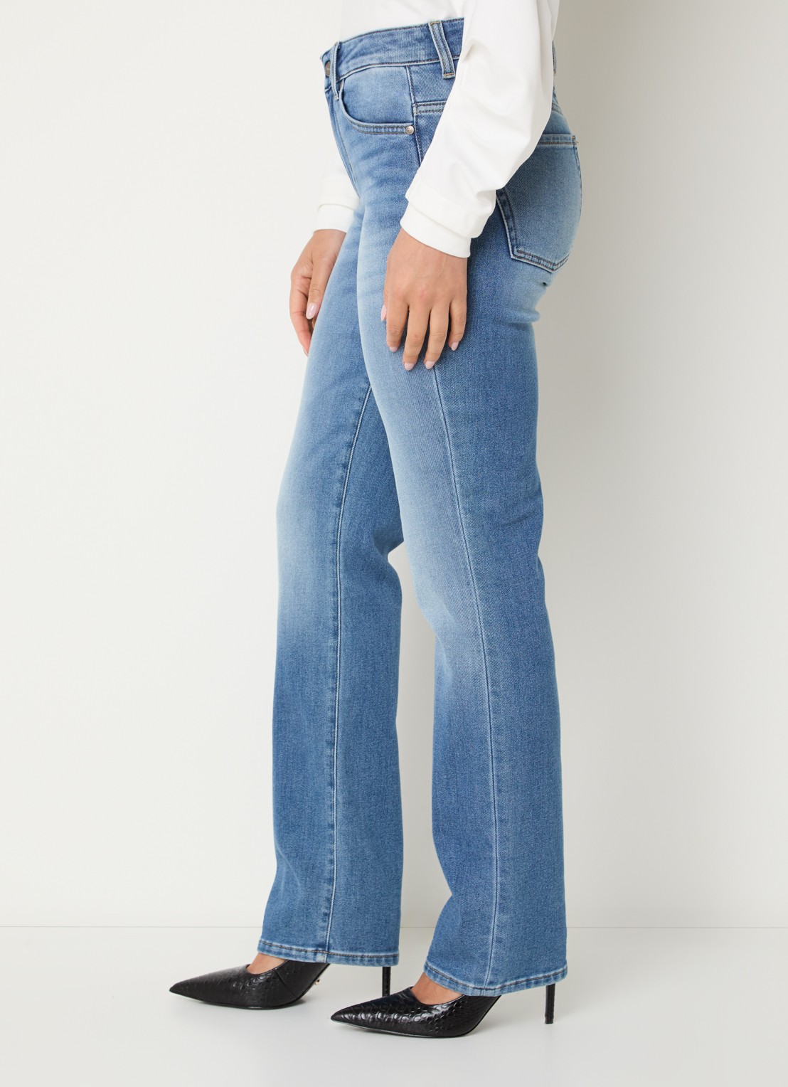 Liu Jo Low waist skinny jeans met lichte wassing - detail 2 indigo