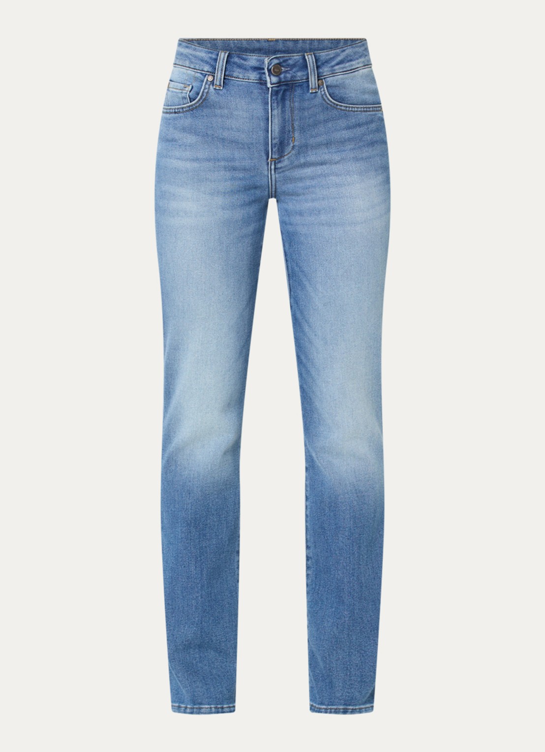 Liu Jo Low waist skinny jeans met lichte wassing - voorkant 4 indigo