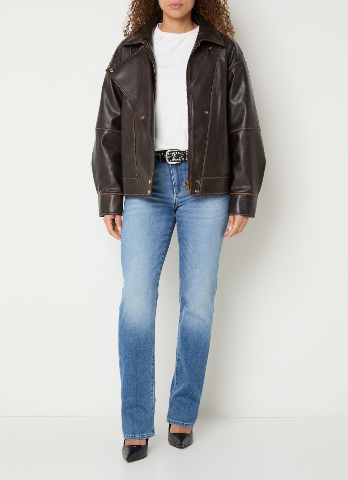 Liu Jo Low waist skinny jeans met lichte wassing - voorkant 5 indigo