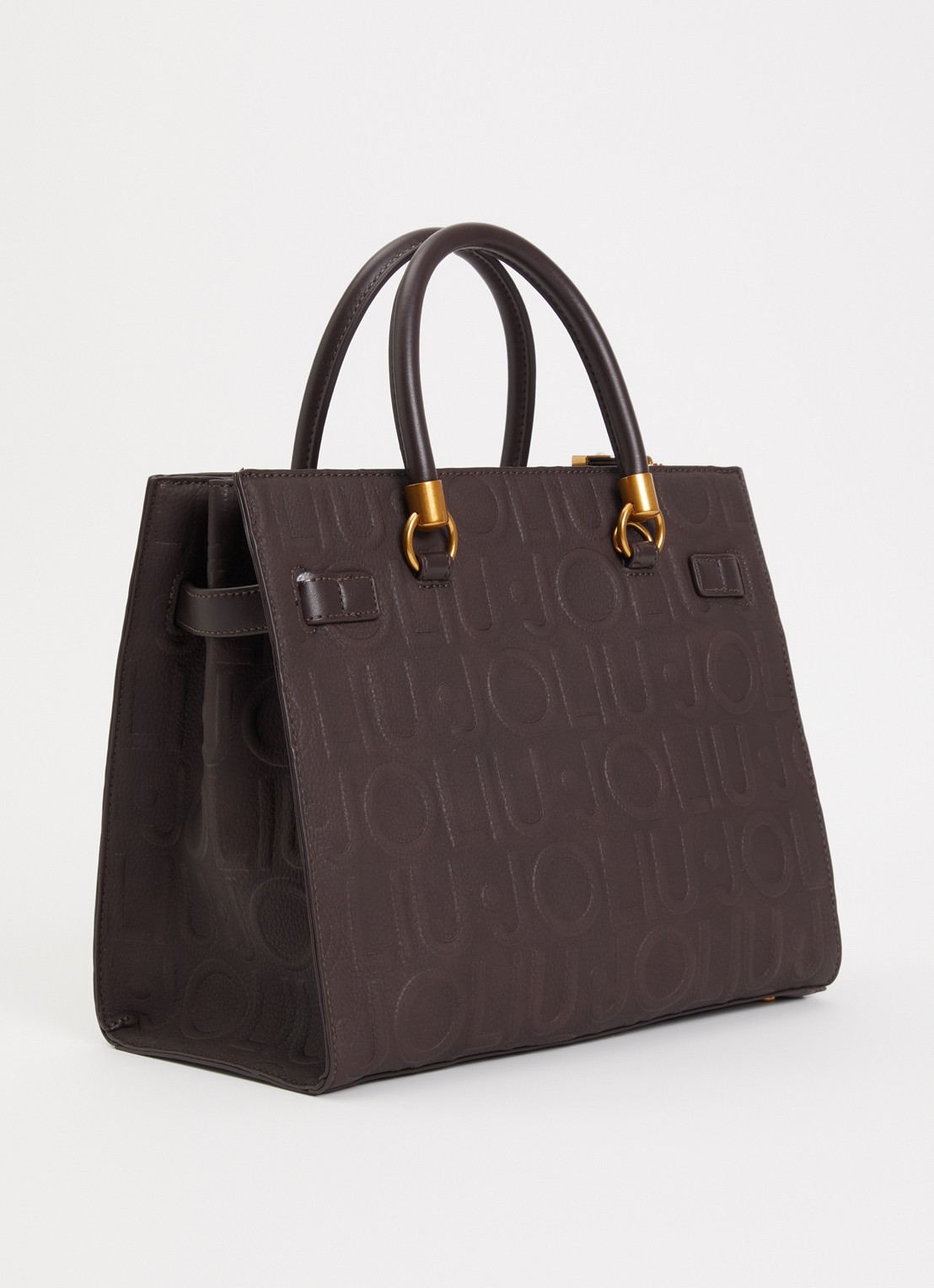 Liu Jo Manhattan crossbodytas met logoprint en tasbedel  - achterkant 5 donkerbruin