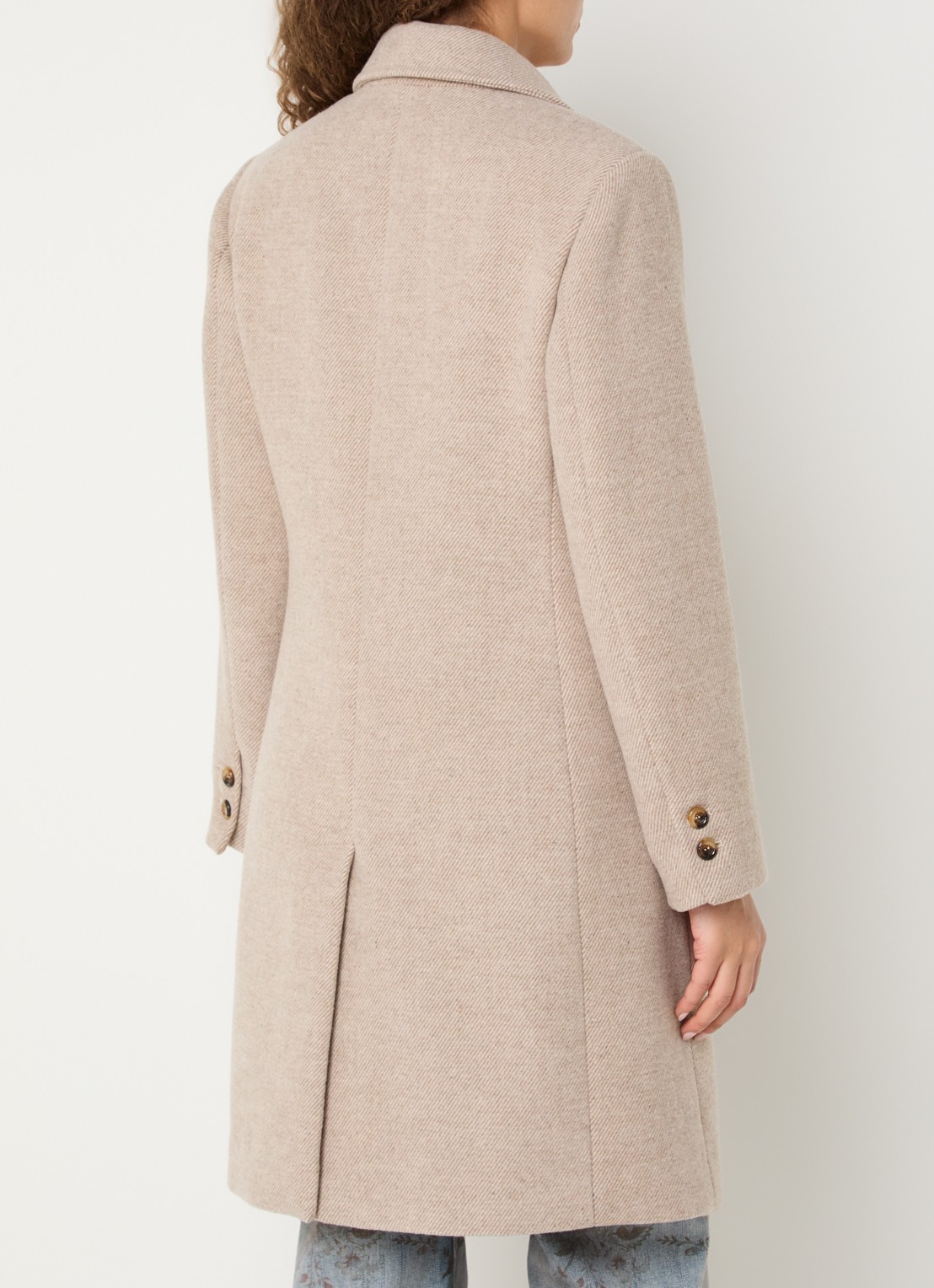 Liu Jo Mantel in wolblend met steekzakken - achterkant 3 beige