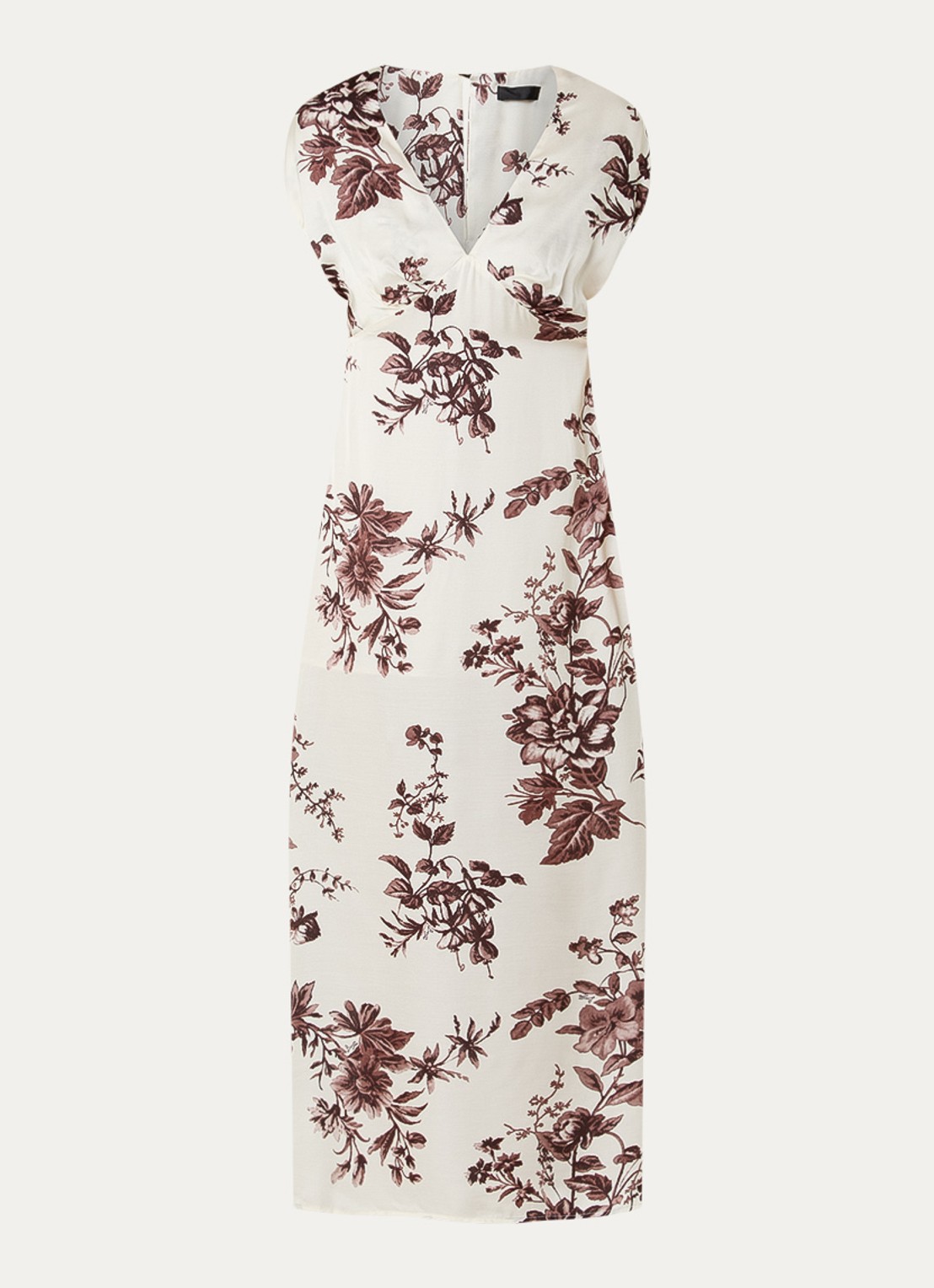 Liu Jo Maxi jurk met bloemenprint - voorkant 2 creme